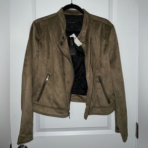 Banana Republic Faux Suede Moto Jacket